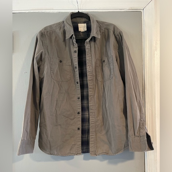American‎ Eagle AEO Flannel Lined Work Shirt L - Picture 1 of 9